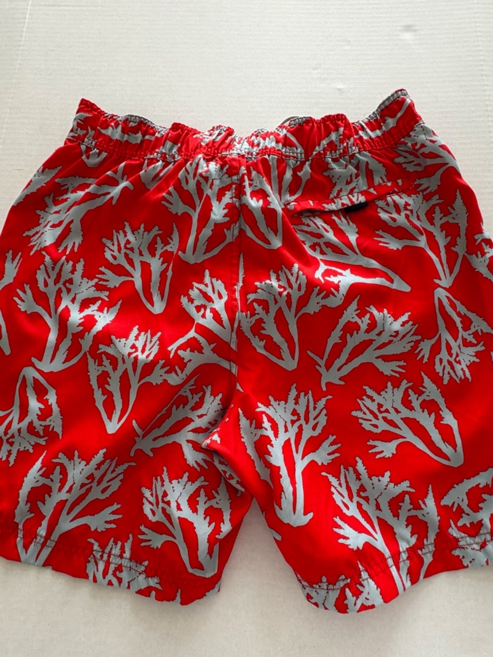 NAUTICA Red Coral Reef Print Men's Swim Trunks - Size L. - Picture 3 of 10